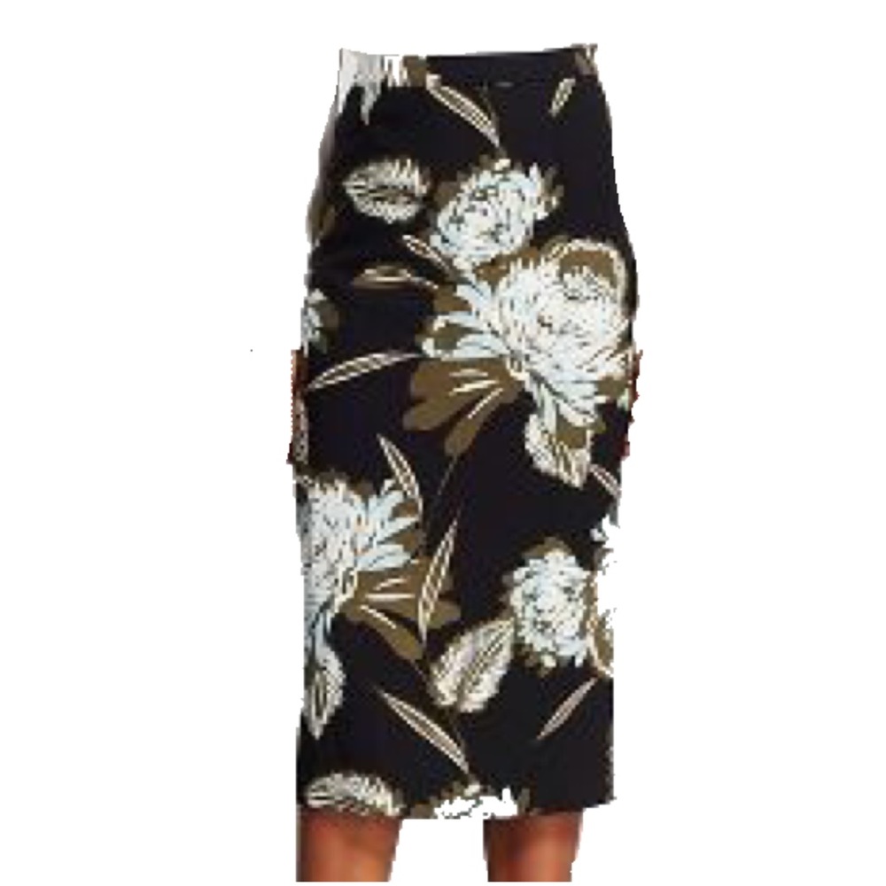 FINAL SALE Who What Wear Floral Midi pencil Skirt